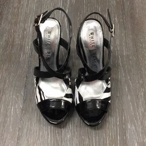 Whitehouse Blackmarket Zebra Shoes, 6M
